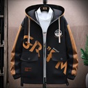 Весенняя повседневная куртка 2023, мужская лоскутная куртка с капюшоном