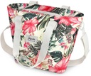 Женская сумка-шоппер, большая, бежевая сумка на плечо с цветами, вместительная ZAGATTO