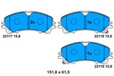 ATE ZAPATAS DE FRENADO PARTE DELANTERA INFINITI Q50 Q60 QX50 II NISSAN X-TRAIL 