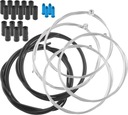Комплект синих бронированных тросов, насадки на тормозной переключатель для всего велосипеда.