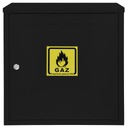 SZAFKA GAZOWA SKRZYNKA 20x25x15 CZARNA BEZ PLECÓW