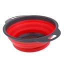 Collapsible Strainer Folding Colander Red L Kolor dominujący wielokolorowy