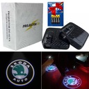 SKODA 2X LED POWITALNE LOGO PROJEKTOR DO AUTA WSZYTSKEI MODLE ŚWIATŁO