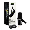 Динамический микрофон Shure MV7+ (PLUS) XLR USB-C для подкастов, вокала и радио