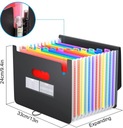 Складная папка для документов с 24 отделениями, вместительная.