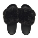 ШЛЕПОНКИ ЖЕНСКИЕ ЧЕРНЫЕ МЕХОВЫЕ С МЕХОМ