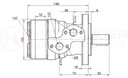 MOTOR HIDRÁULICO BMR50 800OBR 6,4KW 25 REBAK ROZRZUTNIK NAWOZU C330 C360 