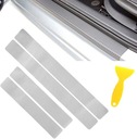 4 x NAKŁADKI PROGI OCHRONNE NAKLEJKI DRZWI CARBON