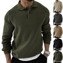 sveter v štýle Vintage s polovičným zipsom Veľkosť L
