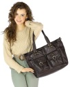 ИТАЛЬЯНСКАЯ женская сумка SHOPPER из натуральной кожи с карманами