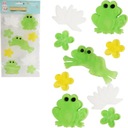 NAKLEJKI ŻELOWE SAMOPRZYLEPNE NA OKNO LUSTRO SZYBĘ ŻABA OZDOBA WIELKANOCNA