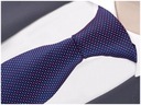 Мужской жаккардовый галстук в горошек, темно-синий RC44