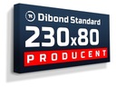 Рекламный светодиодный короб Dibond STANDARD 230х80см