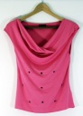 Розовая блузка с камнями стрейч, 32/34 р.