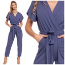 ЭЛЕГАНТНЫЙ ЖЕНСКИЙ КОМБИНЕЗОН НА ЗАВЯЗКАХ, С КОРОТКИМ РУКАВОМ, ДЛИННЫЙ MORAJ, СТИЛЬНЫЙ XL