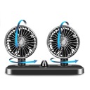 1PC PORTABLE CAR TRUCK AIR FAN DOUBLE OUTLET COOLER USB ЧОРНИЙ  (18214907722) фото min 7
