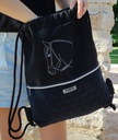 Черная сумка-рюкзак с летним рюкзаком для лошади