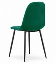 Krzesło COMO - ciemna zieleń aksamit x 4 Głębokość mebla 1 cm