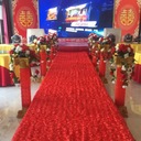 140*190 cm Rose Flower Wedding Floor Dywan Czerwony