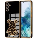 ЧЕХОЛ «ГЛАМУР» ДЛЯ SAMSUNG A25 5G РУЧКА «МЕДВЕДЬ» ПОДСТАВКА «МЕДВЕДЬ» СИЛИКОН + СТЕКЛО