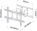 Uchwyt wieszak 40-80'' TV LCD 60kg reg pion/poziom Model RAMT AR-87