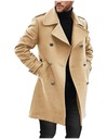 ЭЛЕГАНТНОЕ ДЛИННОЕ МУЖСКОЕ ЗИМНЕОСЕННЕЕ ШЕРСТЯНОЕ ПАЛЬТО