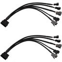 ПЕРЕКЛЮЧАТЕЛЬ УДЛИНИТЕЛЬНОГО КАБЕЛЯ ДЛЯ ВЕНТИЛЯТОРА 5 x 3 контакта/4 контакта, концентратор вентилятора 12 В