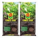 Compo ZIEMIA PODŁOŻE DO ROŚLIN ZIELONYCH, PALM I PAPROCI 20L Zestaw 2 sztuk