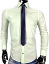 Koszula męska pistacjowa + krawat EN413 r. XL