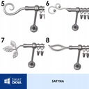 KARNISZ KUTY METAL 3,6m KARNISZE METALOWE TANIO K2 Długość drążka 360 cm