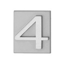 Номер Номер на дверь самоклеющийся, серебристый 4