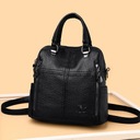 Dámska kabelka Čierna Elegantná Kožená Priestranná taška na rameno Batoh Kód výrobcu L374