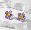 Серьги-гвоздики «Фиолетовые цветы» 23мм