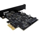 Adaptér karty pre počítač PCI PCIe 1X na USB A + C 3.1 Gen2 10Gbps Model PCE1U1T