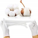 24 párov Bavlnené rukavice biele ošetrujúce