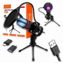 Студийный конденсаторный микрофон для ПК, игровой микрофон для караоке, USB