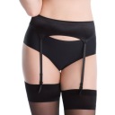 Гладкий, блестящий пояс для чулок Julimex ORCHID.