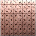 Doska hliníková samolepiaca Mozaika Zlato ružové s kamienkami 30x30x0,3 cm Typ mozaika