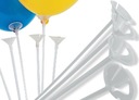 Палочки для воздушных шаров с корзинками 10 шт. Дни рождения 1-99