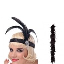 Комплект 20 век: повязка на голову и шарф боа