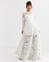 Sukienka ślubna o fasonie z odkrytymi plecami 44 Marka Asos Design