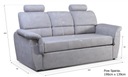 Sofa Rozkładana Nowoczesna do Spania 180cm GR1 Powierzchnia spania - długość (cm) 181-190 cm