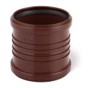 Соединитель желоба 110 мм коричневый КАРМАТ