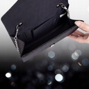 Čierna kabelka Večerná Obálka Vizitka RETIAZKA Elegantná cez rameno Veľkosť malá (menšia ako A4)