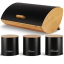 ХЛЕБОПЕЧКА МЕТАЛЛИЧЕСКИЙ КОНТЕЙНЕР ДЛЯ ХЛЕБА, ЧЕРНЫЙ, НА 3 ЕМКОСТИ.