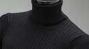 PÁNSKY GOLFOVÝ SVETER KLASICKÝ POLGOLF TEPLÁ KVALITA Model Solidny sweter z wysokim dekoltem
