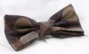 Мужской галстук-бабочка с нагрудным платком Alties — оттенки коричневого. Талари шаблон