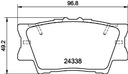 ZAPATAS DE FRENADO PARTE TRASERA 8DB 355 006-881 HELLA PAGID 