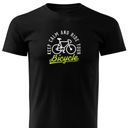 Футболка с ярким логотипом KEEP CALM RIDE BICYCLE