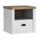 Тумбочка белый+дуб с ящиком Прованс/Прованс